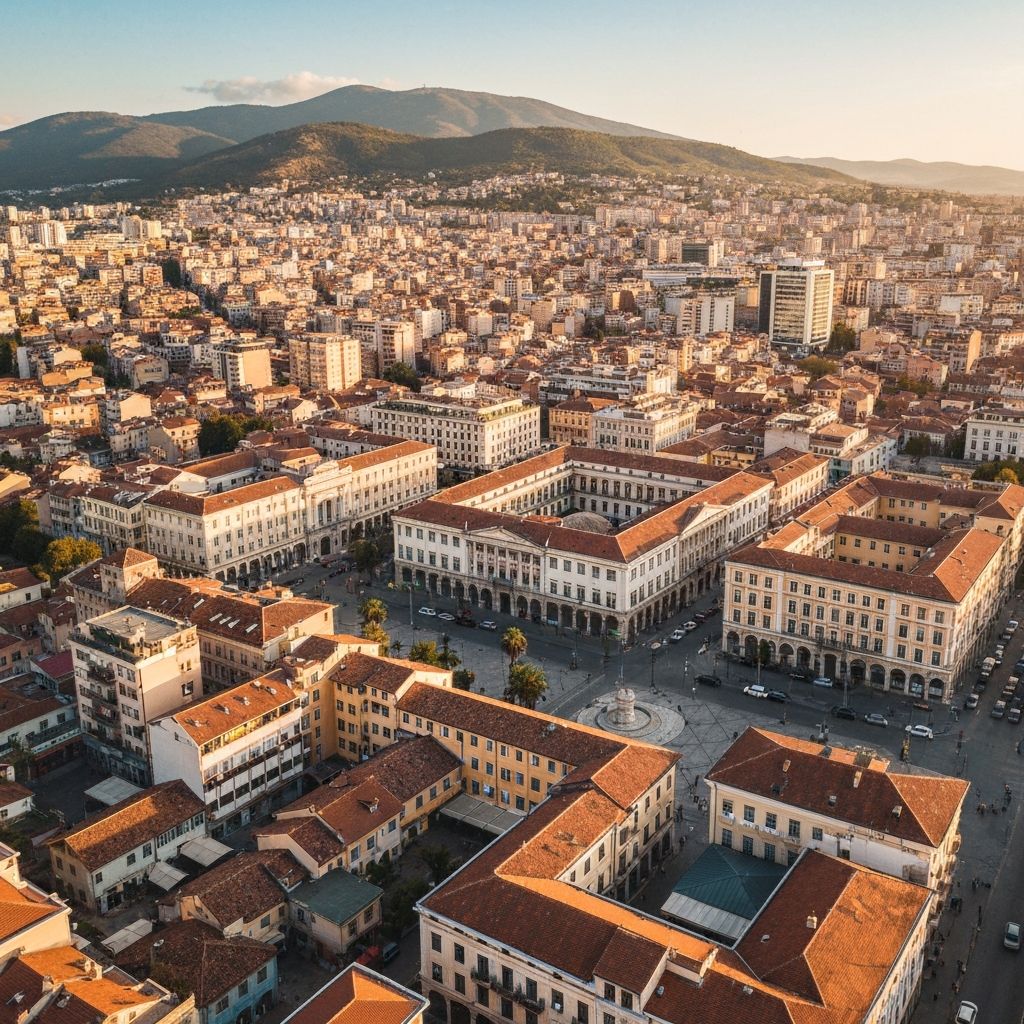 Tirana, Albania cityscape